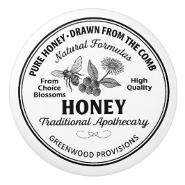 Pure Honey Label Vintage Typografie Keramische Kno Knop