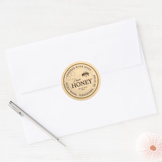Pure Honey Yellow Label Realistic Bee Honeycomb (Envelop)