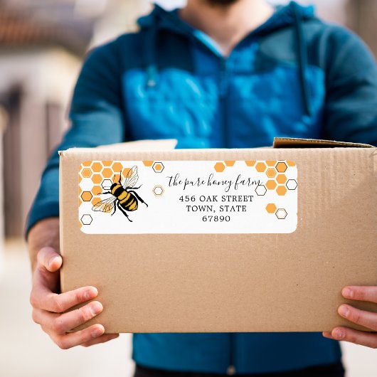 Pure Honing Custom Food | Retouradres labels