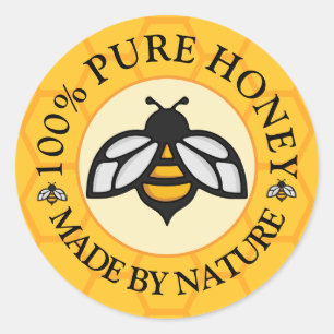 Pure Honing Ronde Sticker