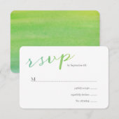 Pure Liefde Waterverf Bruiloft RSVP / Limoen Emera (Voorkant / Achterkant)