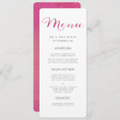 Pure Liefde Waterverf Trouwmenu / Roos Menu (Voorkant / Achterkant)