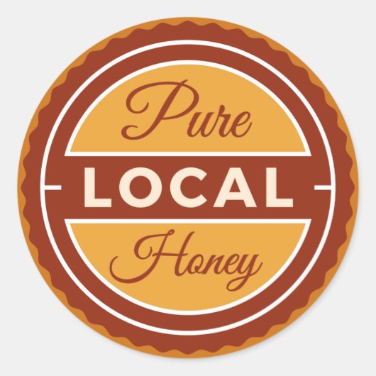 Pure lokale honing informatie ronde sticker (Voorkant)