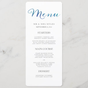 Pure Loss Mariage Menu / Ocean Blue