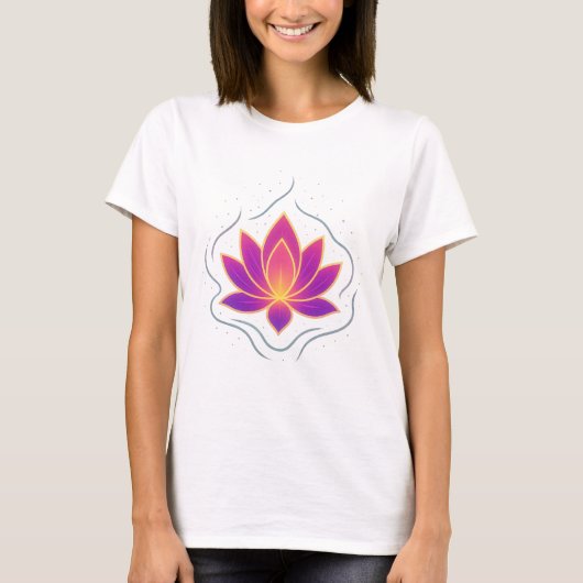 Pure Lotus Flower T-Shirt | Women's Yoga Apparel (Voorkant)