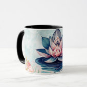 Pure Lotus Harmony – Zachte Bloemengeur Mok (Voorkant links)