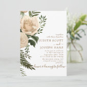 Pure Love Roos Wedding Invitation Sjabloon Kaart (Staand voorkant)