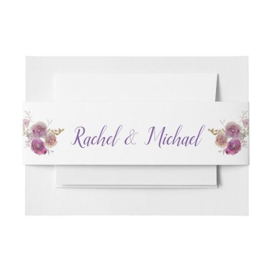 Pure Love Waterverf Flower Uitnodigingen Wikkel (Voorkant Voorbeeld)