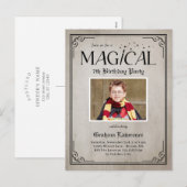 Pure Magic Birthday Halloween Uitnodiging Briefkaa (Voorkant / Achterkant)