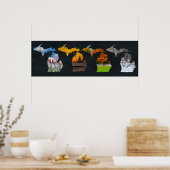 Pure Michigan Seasons Artwork Poster (Keuken)