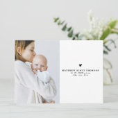 Pure minimaliste Baby shower photo Merci (Debout devant)