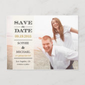 Pure Overlay Save the Date Briefkaart - Cream (Voorkant)
