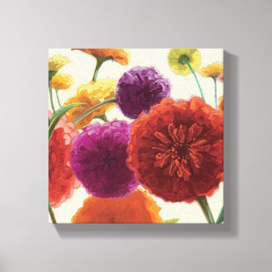 Pure Palette Zinnias Canvas Afdruk (Voorkant)