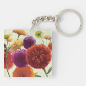 Pure Palette Zinnias Sleutelhanger (Achterkant)