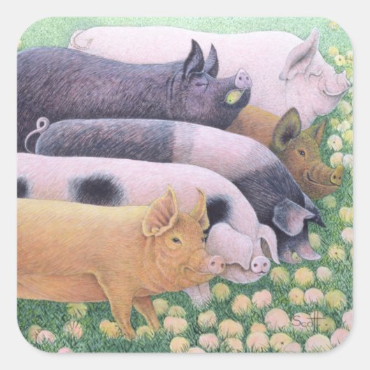 Pure Pleasure Vierkante Sticker (Voorkant)