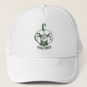 Pure Power Bodybuilding Grafisch - Silhouette Gym Trucker Pet