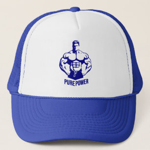 Pure Power Bodybuilding Grafisch - Silhouette Gym Trucker Pet