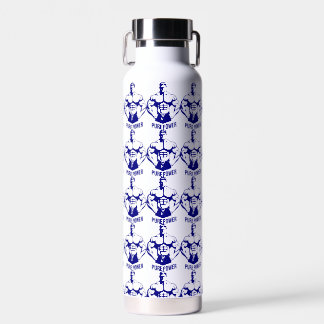 Pure Power Bodybuilding Grafisch - Silhouette Gym Waterfles