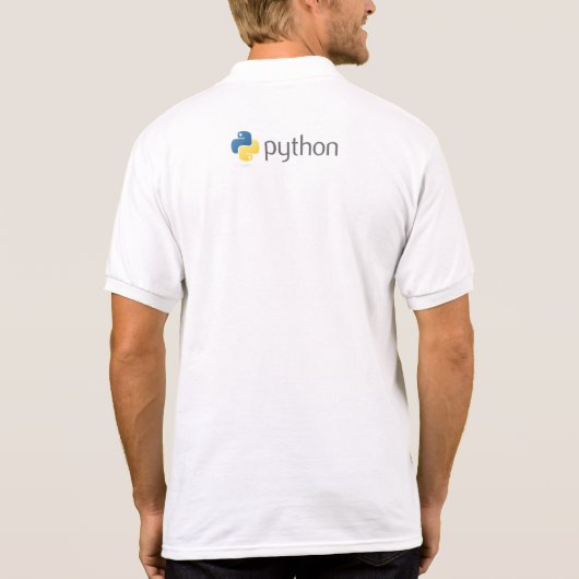 Pure Python Coder - Geek in Formele T-Hemden Polo (Achterkant)