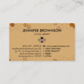 Pure Raw Honey Bee Keeper Honeycomb Apiary Visitekaartje (Achterkant)