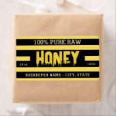 Pure Raw Honey Goud Gestreept Etiket (Insitu)