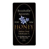 Pure Raw Honey Label Black en Gold met ventilator (Voorkant)