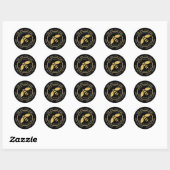 Pure Raw Lokaal Honing Label Gold Bee Zwart (Vel)