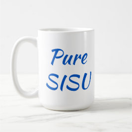 Pure SISU Finse koffie-Mok (15 oz; wit) Koffiemok