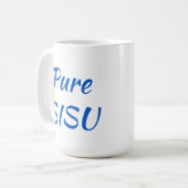 Pure SISU - Mug de café finlandais (15 oz; blanc) (Devant gauche)