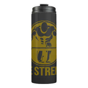 Pure Strength Powerlifting Logo – Gouden Editie Gy Thermosbeker