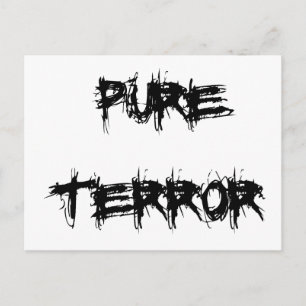 Pure Terror Scary Halloween Theme Horror Movie Way Briefkaart
