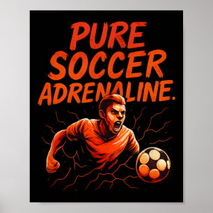 Pure Voetbal Adrenaline Graffiti Voetbal Fan Uitru Poster