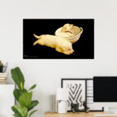 Pure White German Shepherd Puppies Poster (Thuiskantoor)