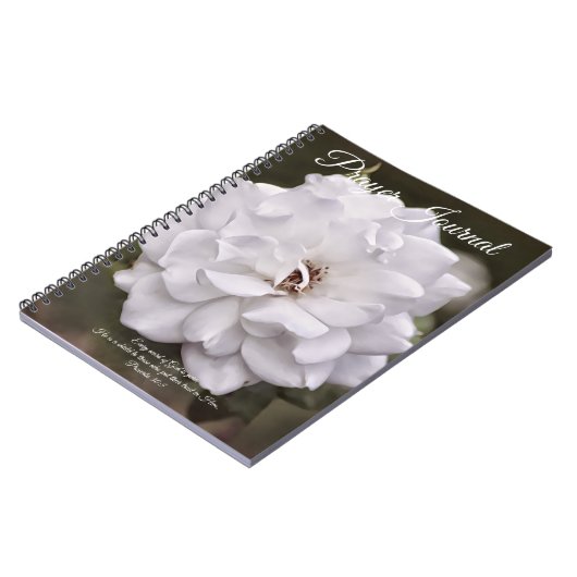 Pure White Rose Prayer Journal Notitieboek (Linkerzijde)