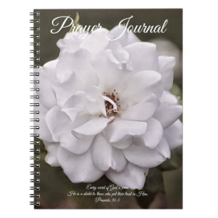Pure White Rose Prayer Journal Notitieboek