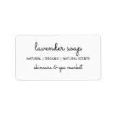 Pure White Simple Soap Labels (Voorkant)