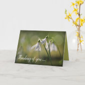 Pure White Snowdrops in Spring Kaart (Gele Bloem)