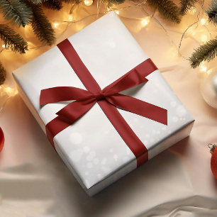 Pure witte kerst sneeuwvlokken cadeaupapier