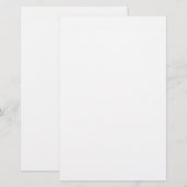 Pure witte vaste kleuren briefpapier (Voorkant / Achterkant)