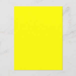 Pure Yellow - Neon Lemon Bright Template Blank Briefkaart