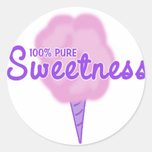 Pure zoetheid ronde sticker