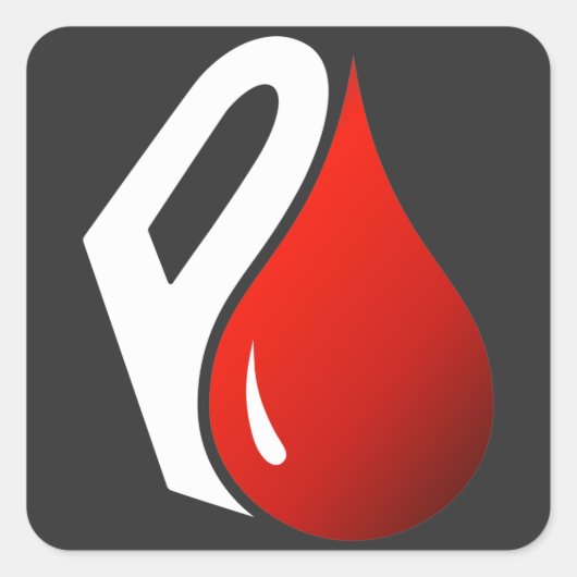 PUREBLOED VIERKANTE STICKER (Voorkant)