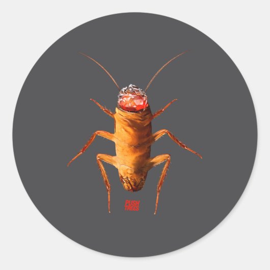 Purees The Roach  Ronde Sticker (Voorkant)