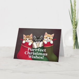 Purfect Kerstwensen Katten Kaart