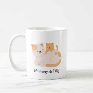 Purfect Love – Custom Mama Cat & Kitten Koffiemok
