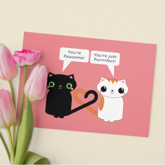 Purfect Pawsome Katten Furever Love Kaart