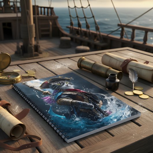 Purfect Pirates: grillige kattenpiraat Notitieboek
