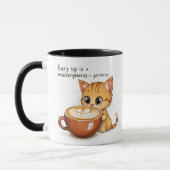 Purfection dans chaque selle - Cute chat latte Mug (Gauche)