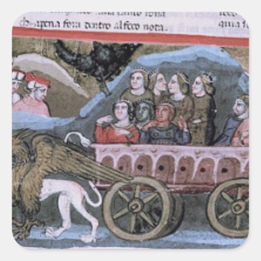 Purgatorio's Hemelse verkiezing Vierkante Sticker (Voorkant)