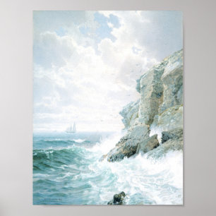 Purgatory Cliff William Trost Richards Seascape Poster